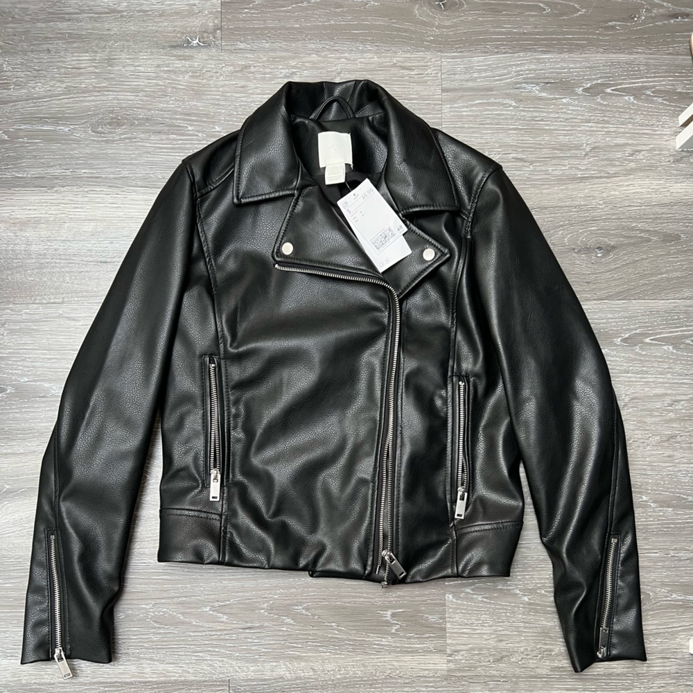 Vegan leather H&M jacket